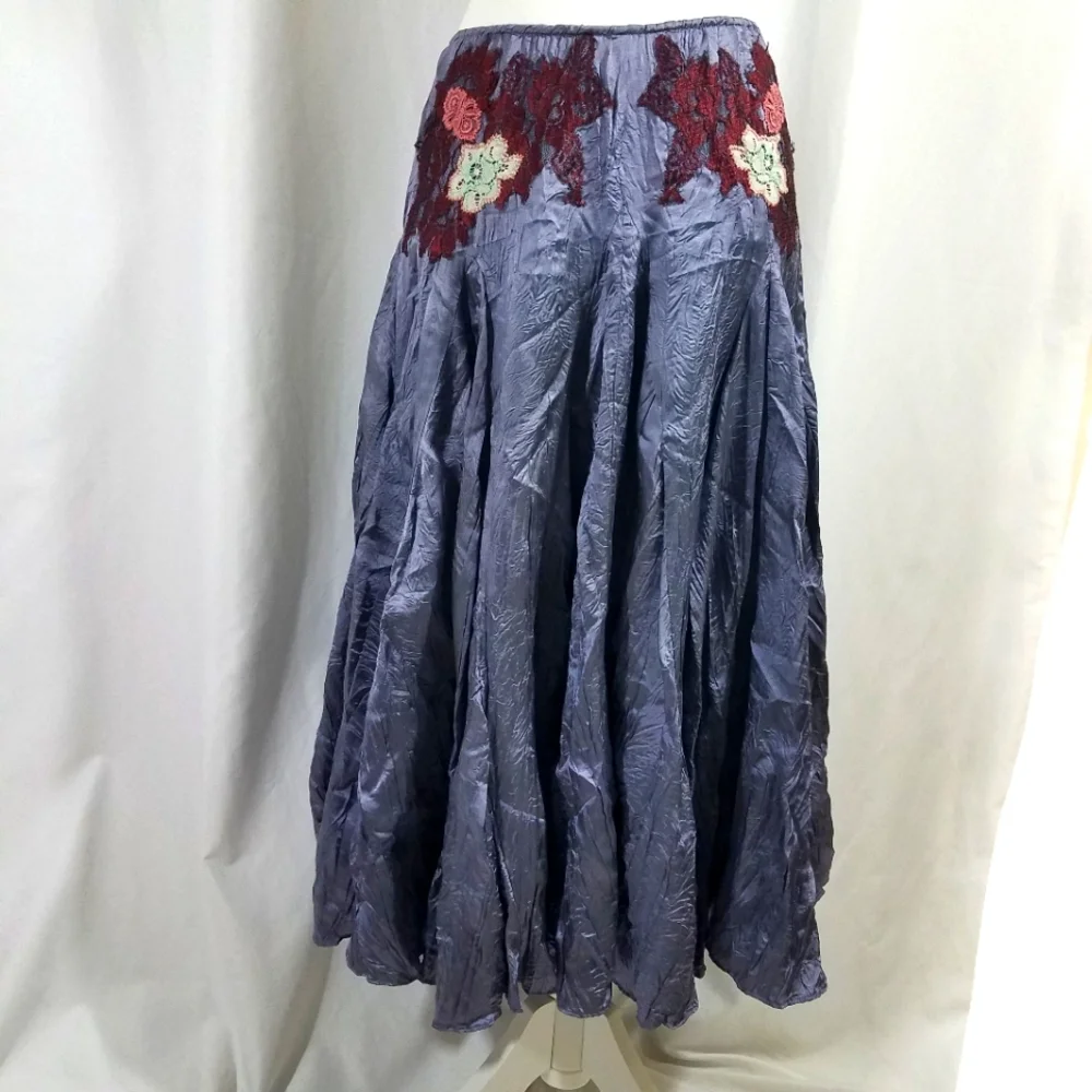 Free People Applique Flounce Skirt 4 - Picture 2 of 16